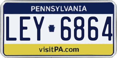 PA license plate LEY6864