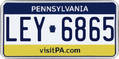 PA license plate LEY6865