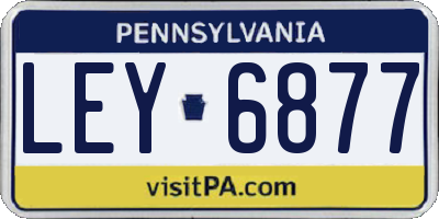 PA license plate LEY6877