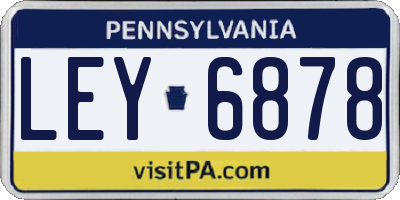 PA license plate LEY6878