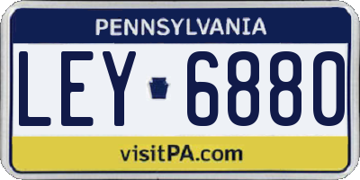 PA license plate LEY6880