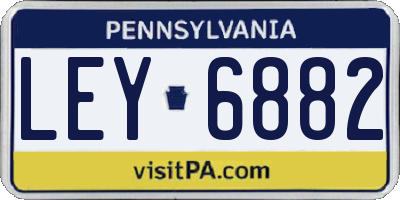 PA license plate LEY6882