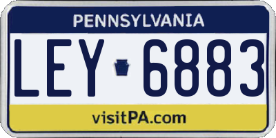 PA license plate LEY6883