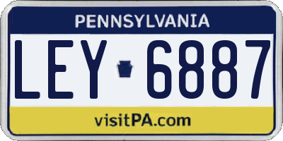 PA license plate LEY6887