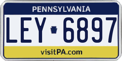 PA license plate LEY6897