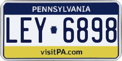 PA license plate LEY6898