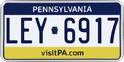 PA license plate LEY6917