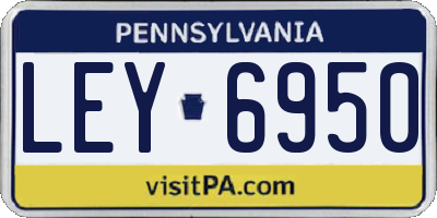PA license plate LEY6950