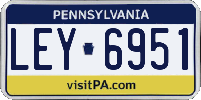 PA license plate LEY6951