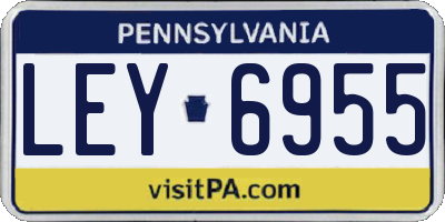 PA license plate LEY6955