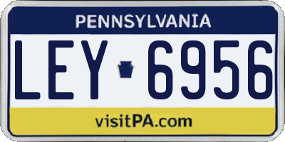 PA license plate LEY6956