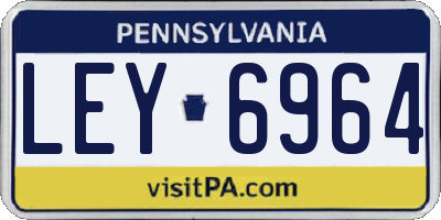 PA license plate LEY6964