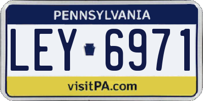 PA license plate LEY6971