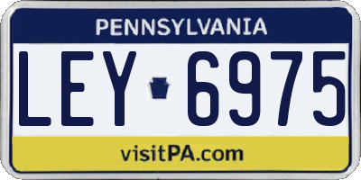 PA license plate LEY6975