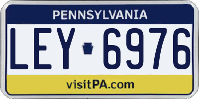 PA license plate LEY6976