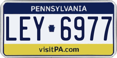 PA license plate LEY6977