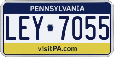 PA license plate LEY7055