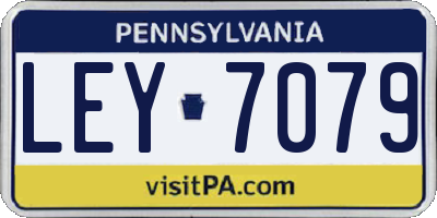 PA license plate LEY7079