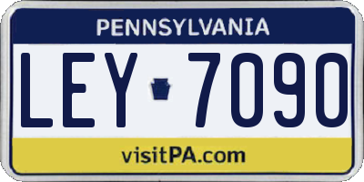 PA license plate LEY7090
