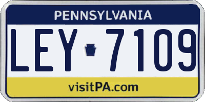 PA license plate LEY7109