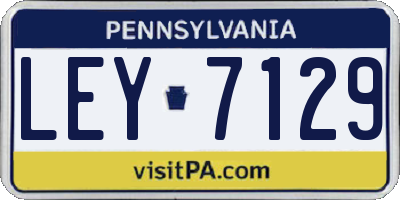 PA license plate LEY7129