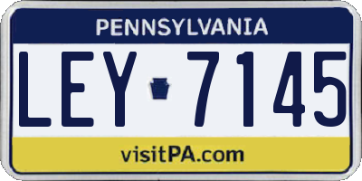 PA license plate LEY7145