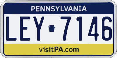 PA license plate LEY7146