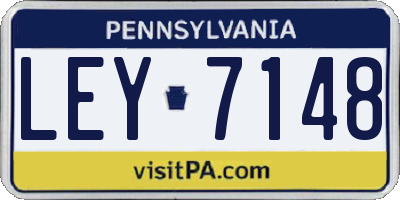 PA license plate LEY7148