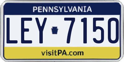 PA license plate LEY7150