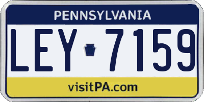 PA license plate LEY7159