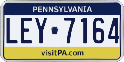 PA license plate LEY7164