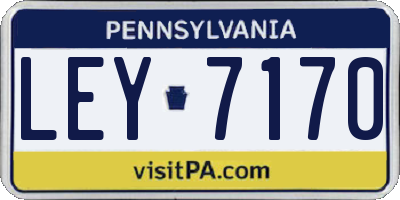 PA license plate LEY7170