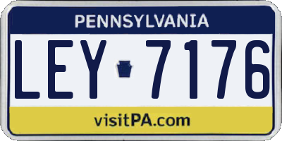 PA license plate LEY7176