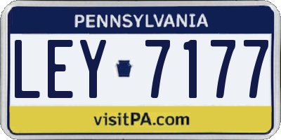 PA license plate LEY7177