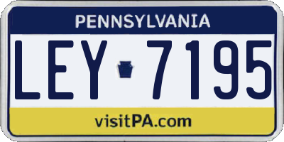 PA license plate LEY7195