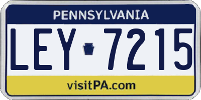 PA license plate LEY7215