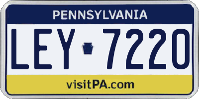 PA license plate LEY7220