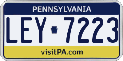 PA license plate LEY7223