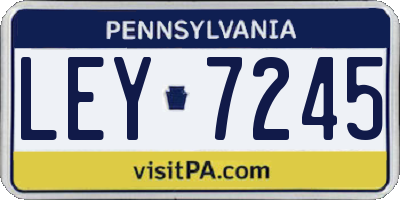 PA license plate LEY7245