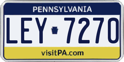 PA license plate LEY7270