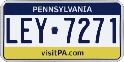 PA license plate LEY7271
