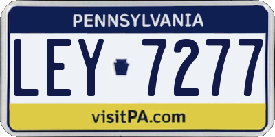 PA license plate LEY7277
