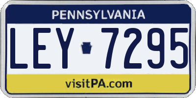 PA license plate LEY7295