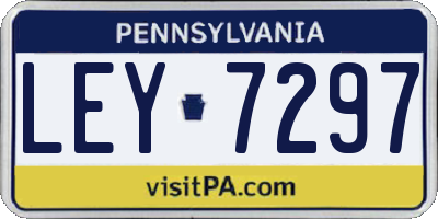 PA license plate LEY7297