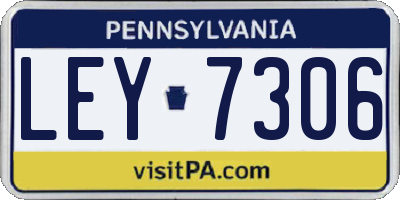 PA license plate LEY7306
