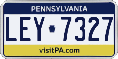 PA license plate LEY7327