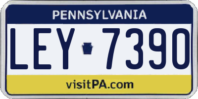 PA license plate LEY7390