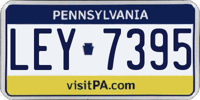 PA license plate LEY7395