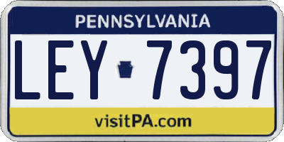 PA license plate LEY7397
