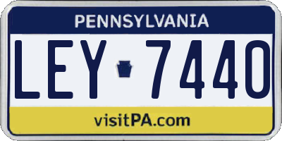 PA license plate LEY7440